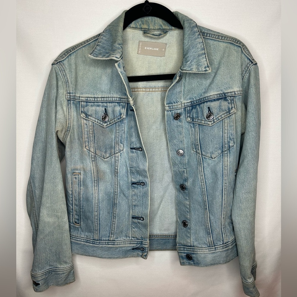 Everlane Womens The Denim Jacket Light Blue Wash